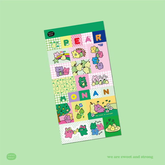 [Monanbear] Monanbear Fragrant Pear Sticker Sheet