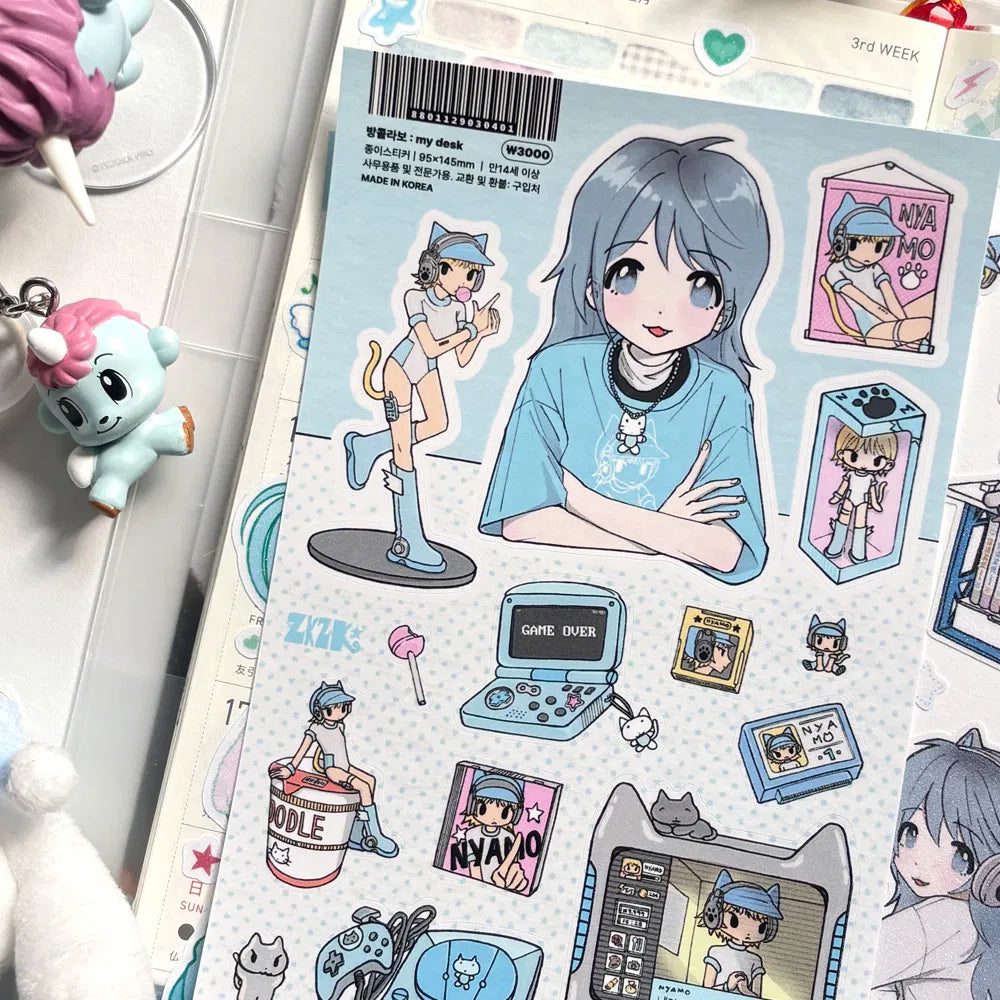[Zkzk Studio] My Desk Sticker Sheet