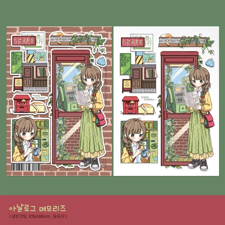 [Cute Bus] Analog Sticker Sheet