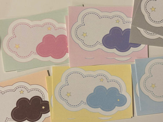 [Happiest Fluffy Shop] Cloud Patch Memo Sticker Set