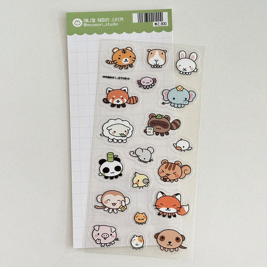 [Moseori Studio] Animal Jellyfish Clear Sticker Sheet