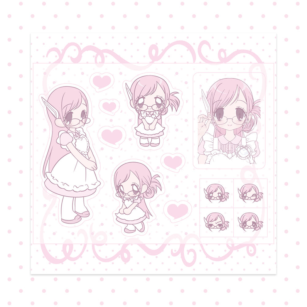 [Rumpumpum] Pink Maid Clear Sticker Sheet