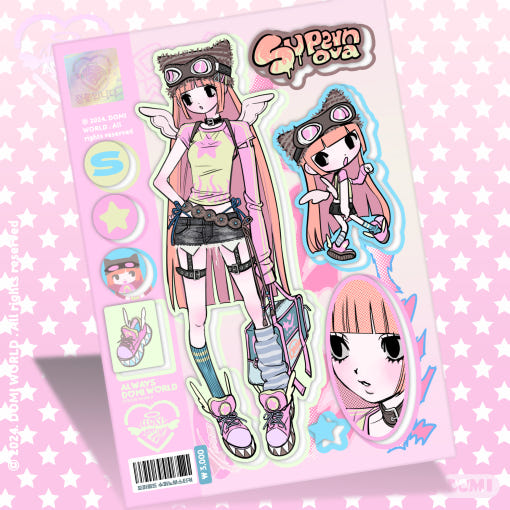 [Domi World] Supernova Kiss Cut Sticker Sheet