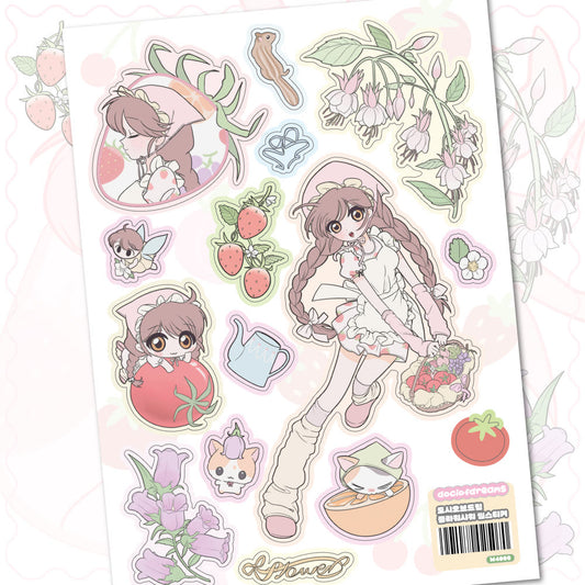 [Doci of Dreams] Flower Shower Character Sticker Sheet