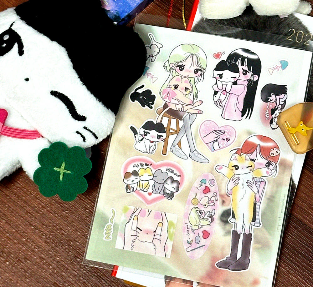 [Nanasmood] Be Happy, Cats! Sticker Sheet