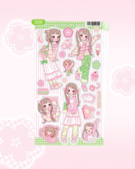 [Ghost Peach] Love Spring Sticker Sheet