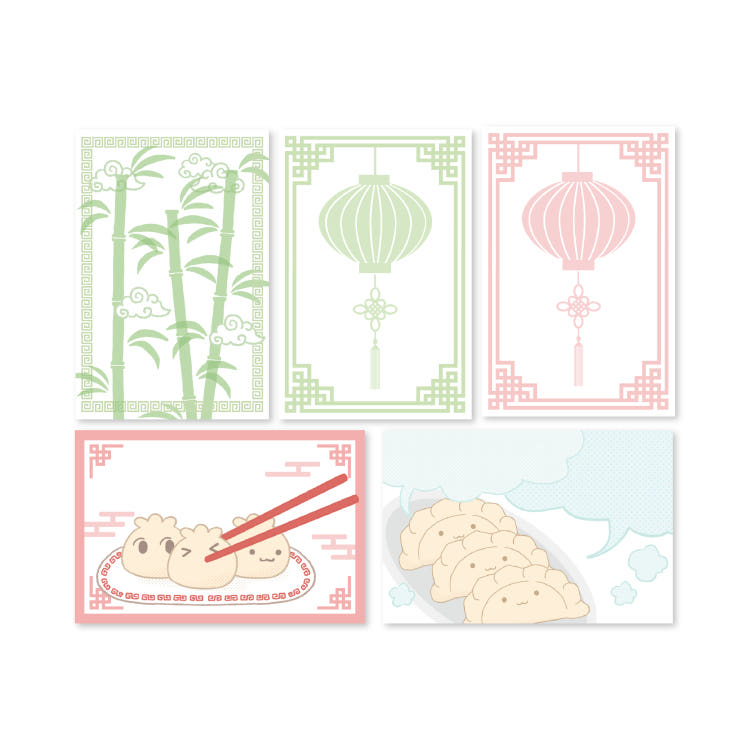 [Little Bird] Dumpling Diner Memo Sticker Set