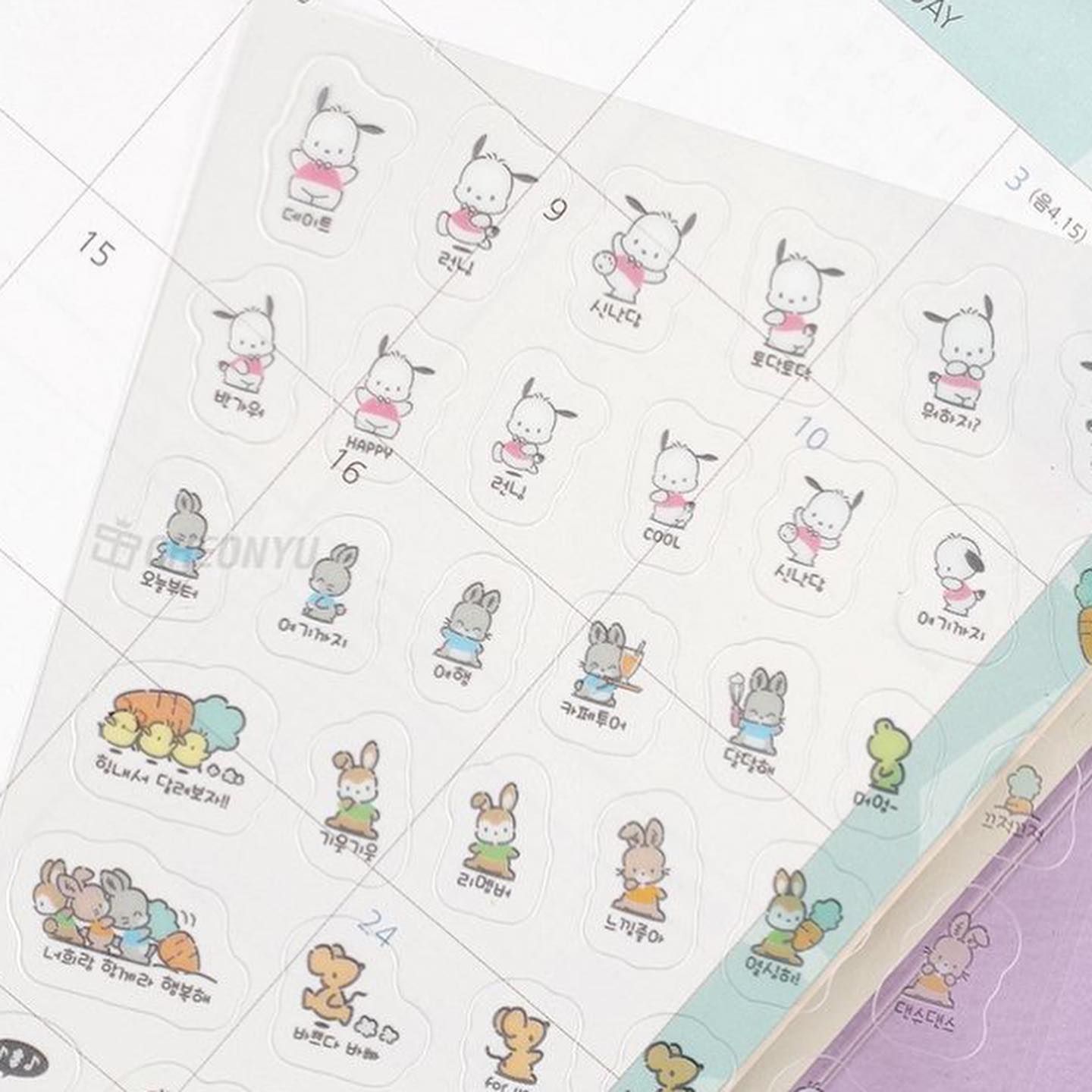 [Sanrio Korea] Schedule Deco Stickers (6 styles)