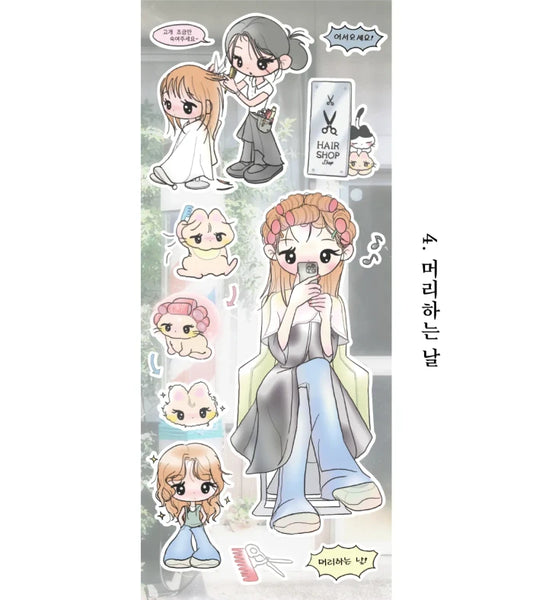 [Nanasmood] Hair Day Sticker Sheet