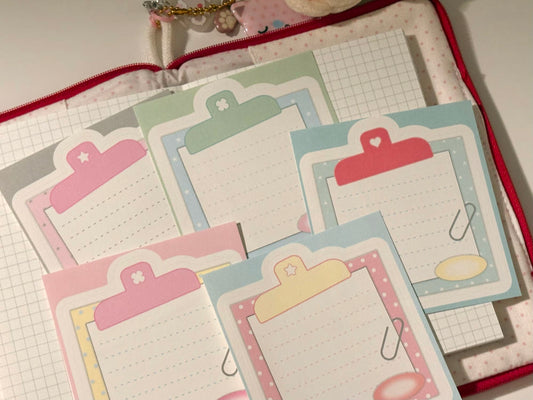 [Happiest Fluffy Shop] Clip Memo Sticker Set