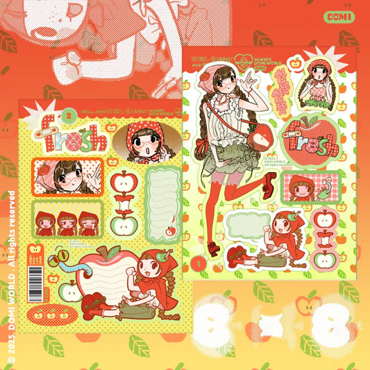 [Domi World] I Like Apples Sticker Sheet