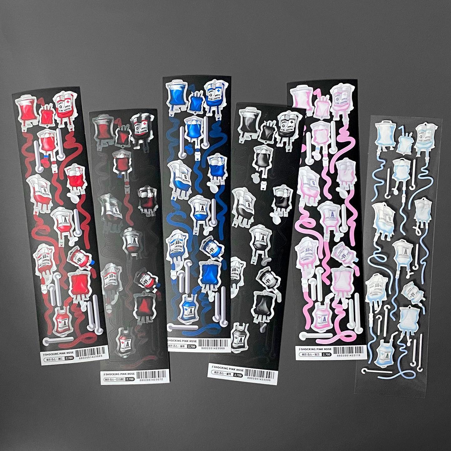 [Shocking Pink Rose] Human Juice Deco Sticker (6 colors) – It's Deco Day