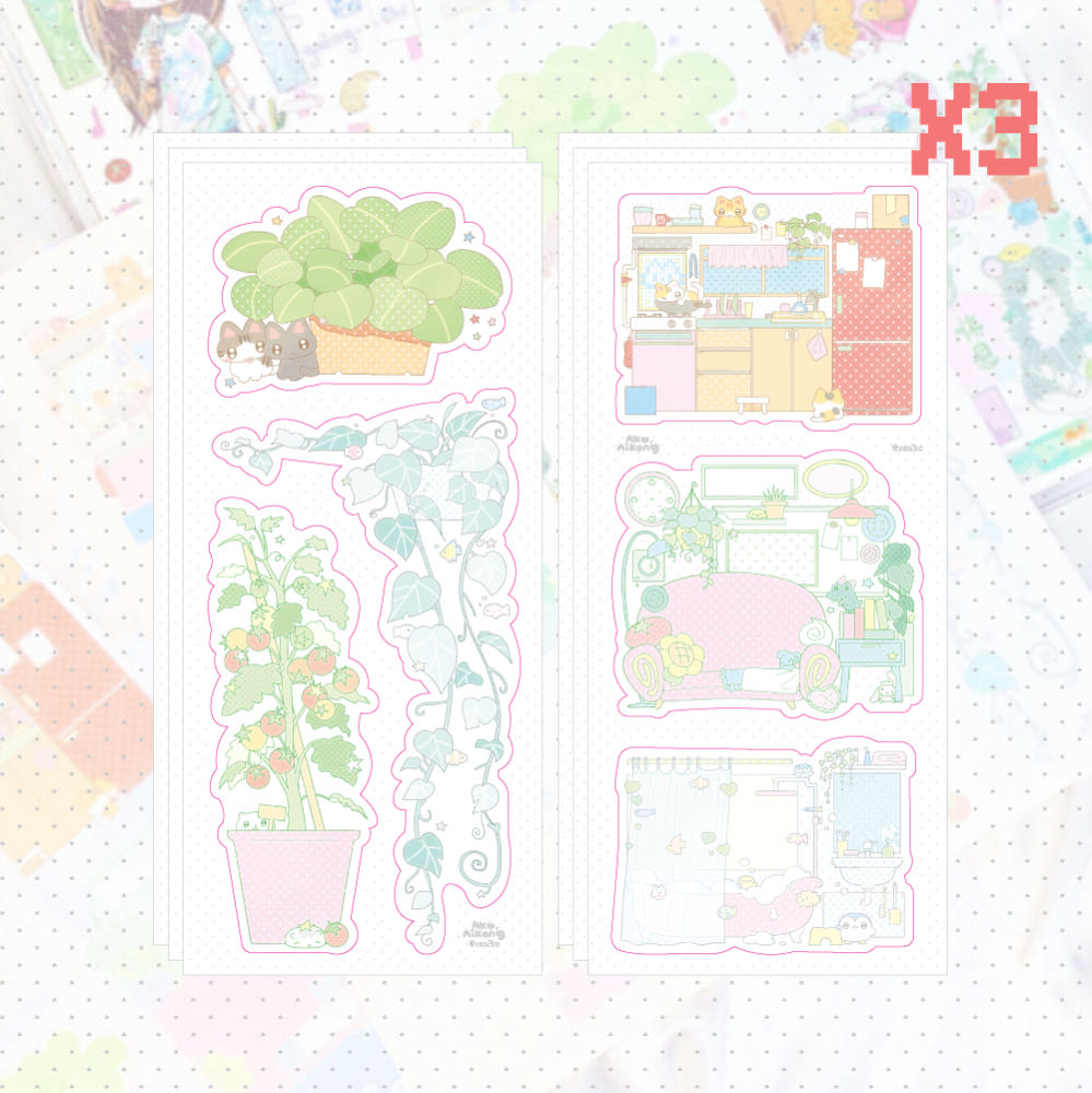 [Ako, Aikong] Daily Memo Sticker Set