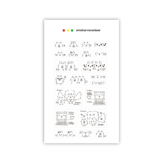 [Monanbear] Monanbear Emoticon Sticker Sheet