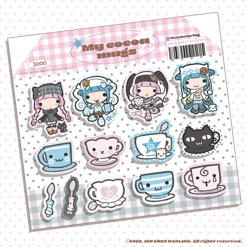 [Invaderdarling] My Cocoa Mug Sticker Sheet
