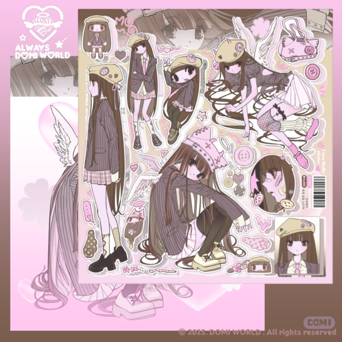 [Domi World] Momo Collection Sticker Sheet