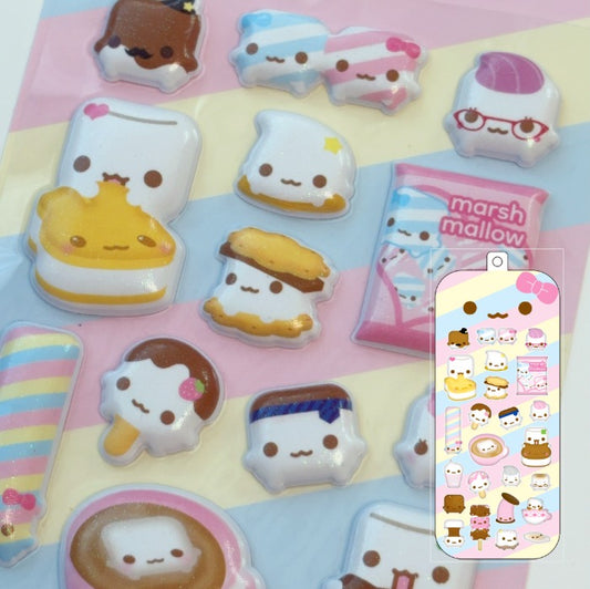 [Mering KR] Marshmallows Town Cushion Sticker Sheet
