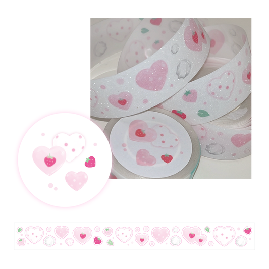 [Coral Tree] Dot Heart Kiss Cut Masking Tape