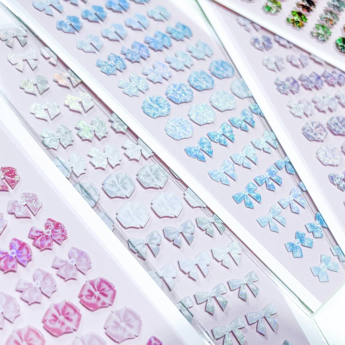 [borahstudio] Pearly Mini Ribbon Bow Deco Sticker Sheet
