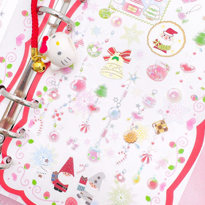 [Pearly Button] Christmas Keyring Beads Sticker