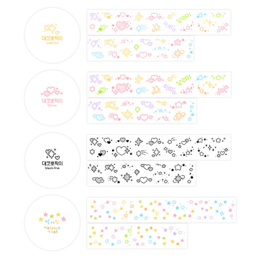 [Soooopzi] Deco Kiss Cut Masking Tape (4 types)