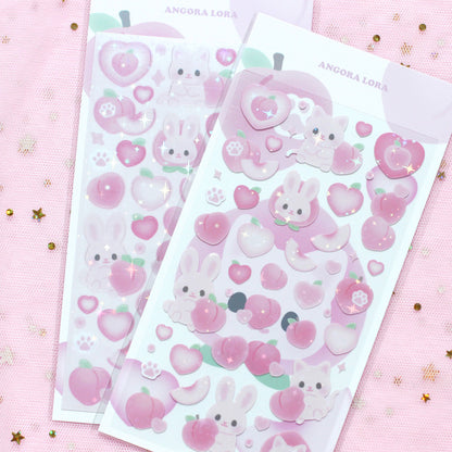 [Angora Lora] Heart Fruit Deco Sticker (3 styles)