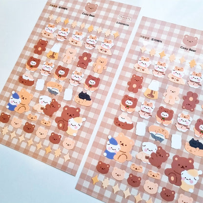 [My Mousse] Cozy Bear Deco Sticker Sheet