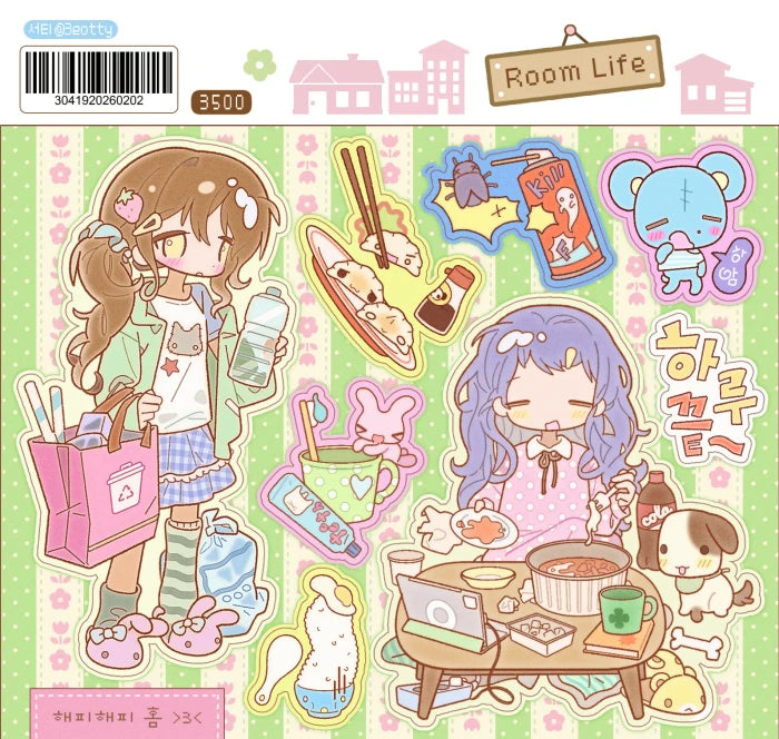 {3eotty] Room Life Sticker Sheet