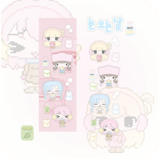 [Yaong Peace] Snowy Day Transparent Sticker Sheet