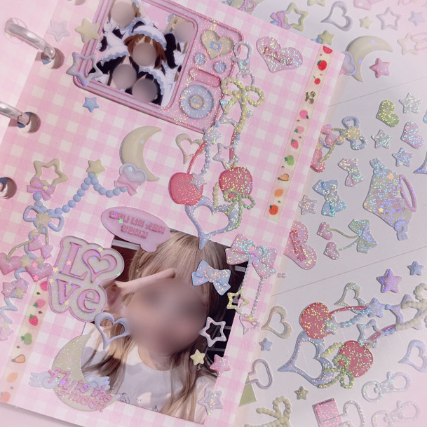 [Cherish 203] Love Key Ring Deco Sticker Sheet