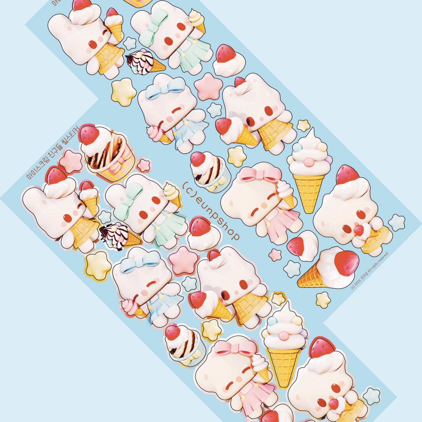 [Eunpshop] Ice Cream Friends Deco Sticker