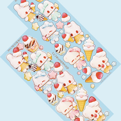 [Eunpshop] Ice Cream Friends Deco Sticker