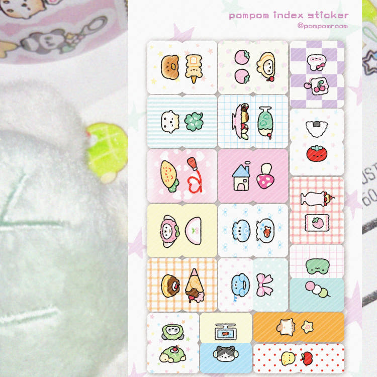 [Pompomroom] Pompom Index Sticker Sheet