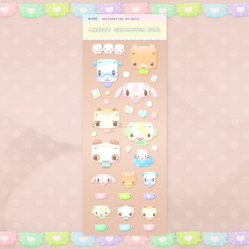[Pobe Store] Fluffy Mallow Sticker Sheet