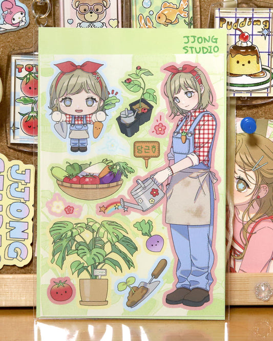 [Jjong Studio] Weekend Farm Character Deco Sticker