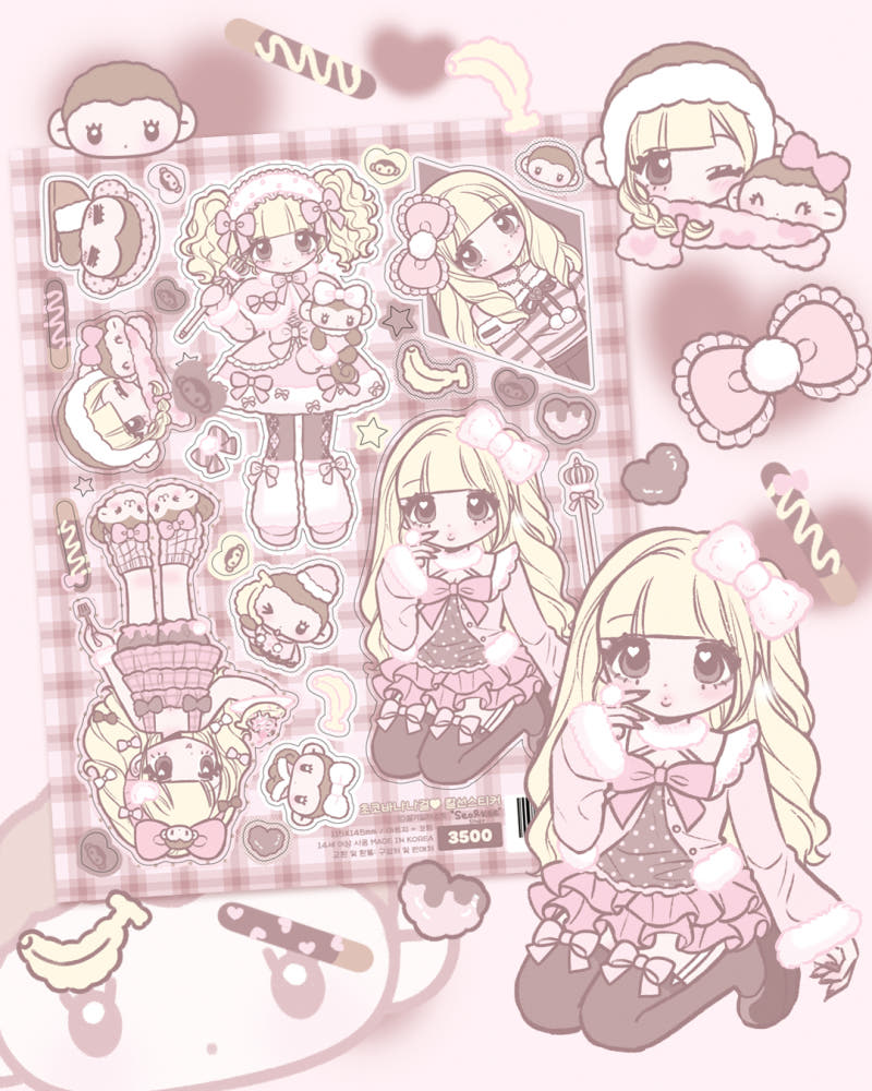 [Seolkee] Choco Banana Girl Sticker Sheet