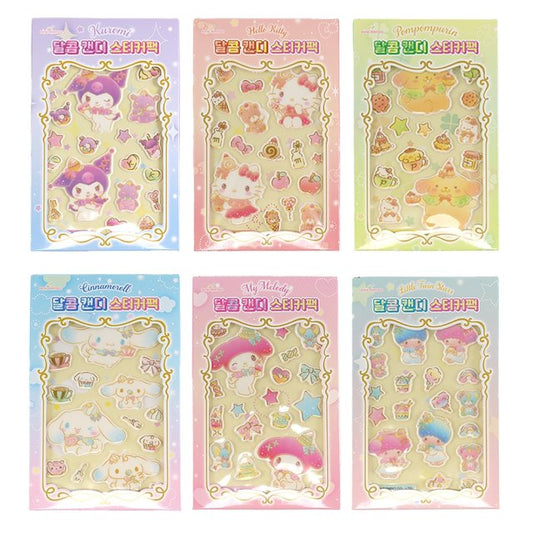 [Sanrio Korea] Sweet Candy Puffy Sticker Pack
