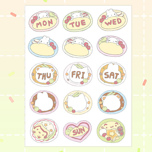 [Rari Days] Omurice Memo Sticker Sheet