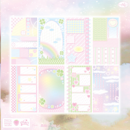 [Pearly Button] Dreamy Pastel Long Memo Set