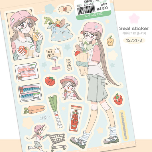 [Doci of Dreams] Going to the Market! Character Sticker Sheet