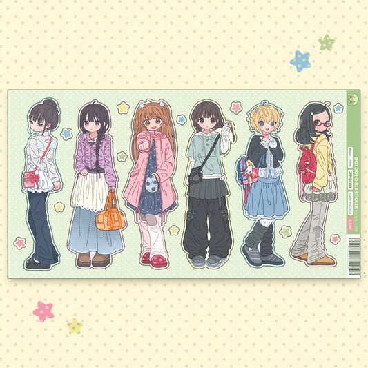 [Guriming] Dot Dot Girls Sticker Sheet