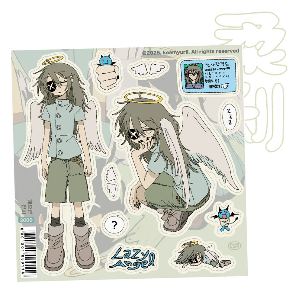 [Keemyurii] Lazy Angel Sticker Sheet