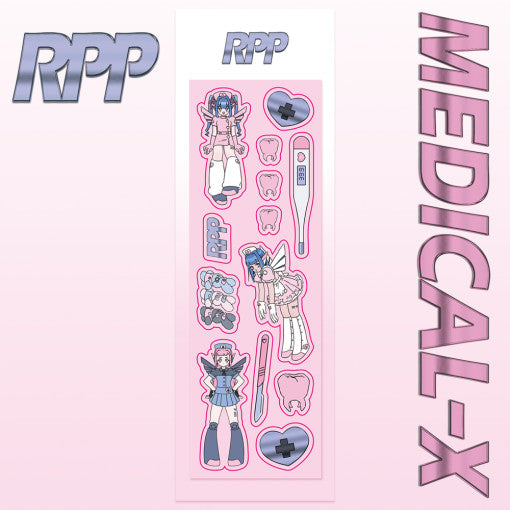 [Rumpumpum] Medical-X Heart Hologram Seal Sticker