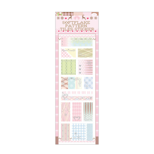[Pearly Button] Softflake Pattern Tiles Deco Sticker Sheet