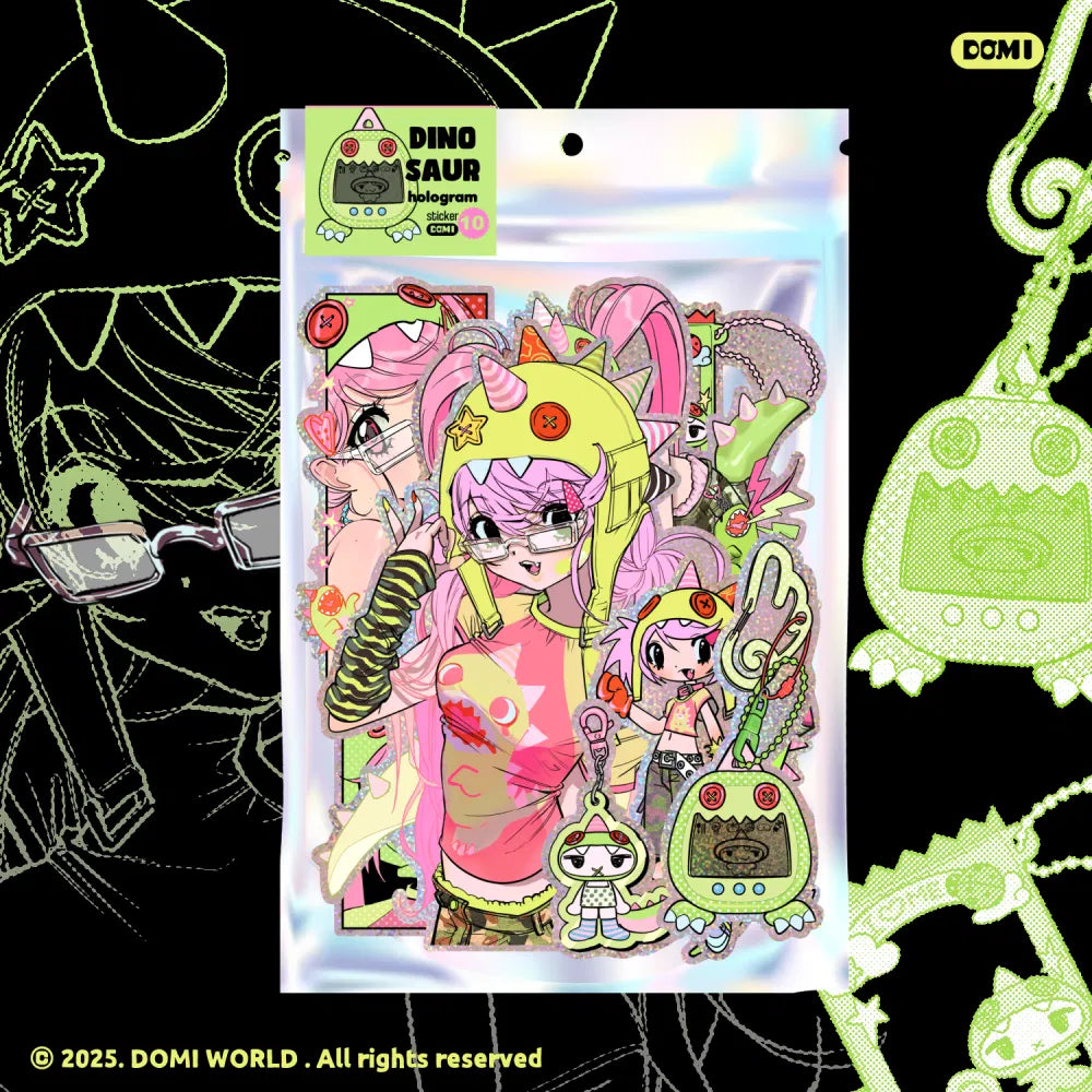 [Domi World] Dinosaur Hologram Sticker Set