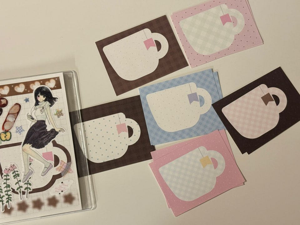 [Happiest Fluffy Shop] A Hot Cup of Coffee Memo Sticker Set