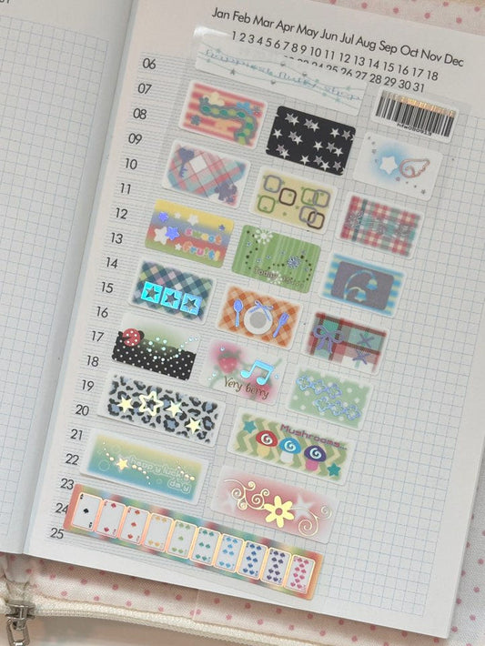 [Happiest Fluffy Shop] Unique Daily Sticker Sheet