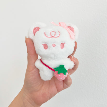 [borahstudio] Honey 10cm Plushie + Strawberry Bag