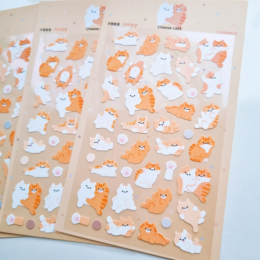 [My Mousse] Cheese Cats Deco Sticker