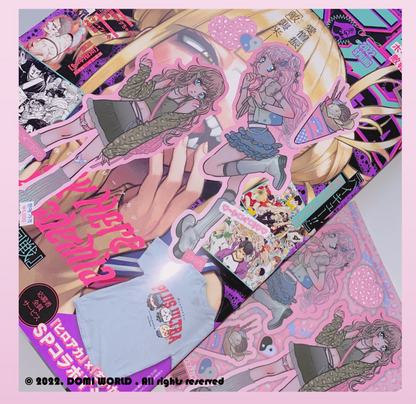 [Domi World] Gyaru Square Sticker (cutting sticker)